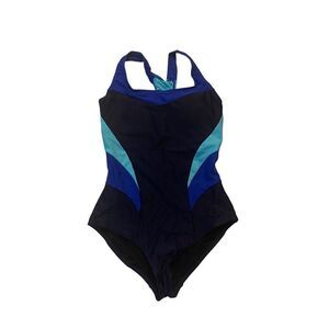 BOUTIQUE TRI COLOR ONE PIECE SWIMSUIT